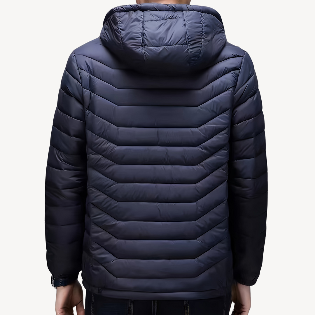 Elarova | Gesteppte Pufferjacke mit Kapuze für Herren