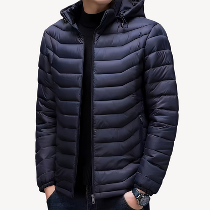 Elarova | Gesteppte Pufferjacke mit Kapuze für Herren