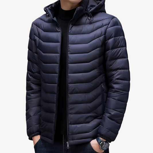 Elarova | Gesteppte Pufferjacke mit Kapuze für Herren