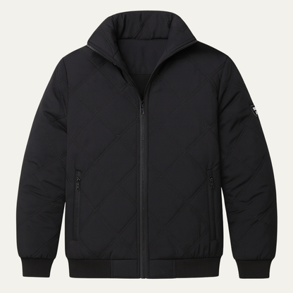 Elarova | Gesteppte Racerjacke für Herren mit Stehkragen
