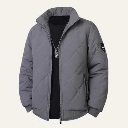 Elarova | Gesteppte Racerjacke für Herren mit Stehkragen