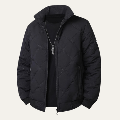 Elarova | Gesteppte Racerjacke für Herren mit Stehkragen