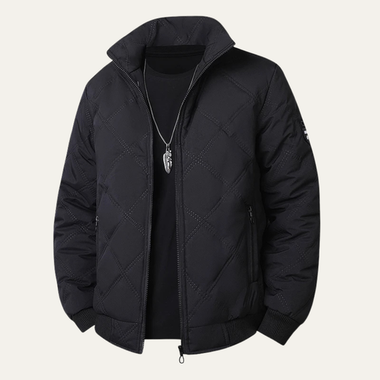 Elarova | Gesteppte Racerjacke für Herren mit Stehkragen
