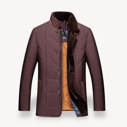 Elarova | Gesteppte Winter-Pufferjacke für Herren mit Fleecefutter