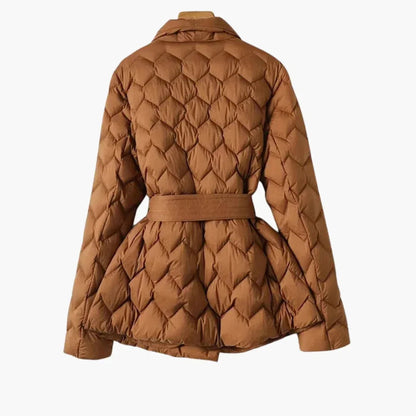 Elarova | Gesteppter Daunenmantel mit Gürtel für Damen