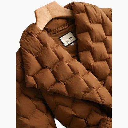 Elarova | Gesteppter Daunenmantel mit Gürtel für Damen