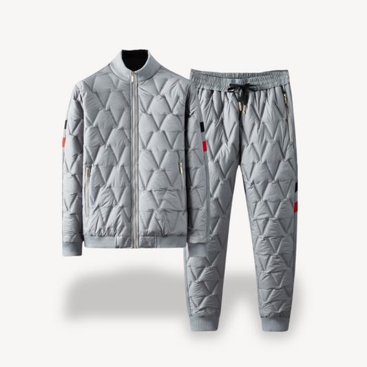 Elarova | Gestepptes Herren-Set aus Jacke und Hose