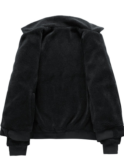 Elarova | Gestreifte Cord-Fleecejacke für Herren