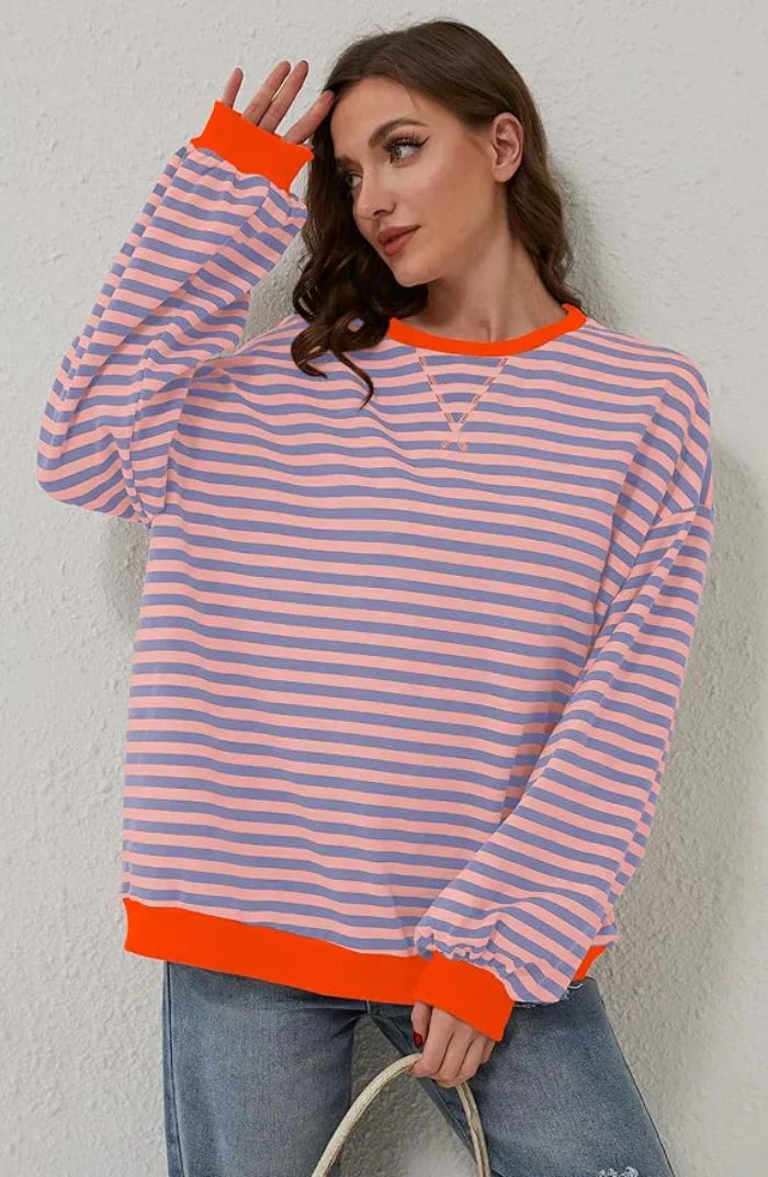 Elarova | Gestreifter Freizeitpullover