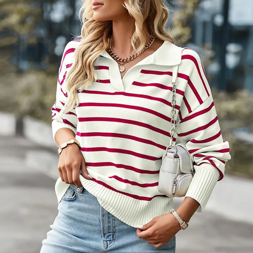 Elarova | Gestreifter Freizeitpullover