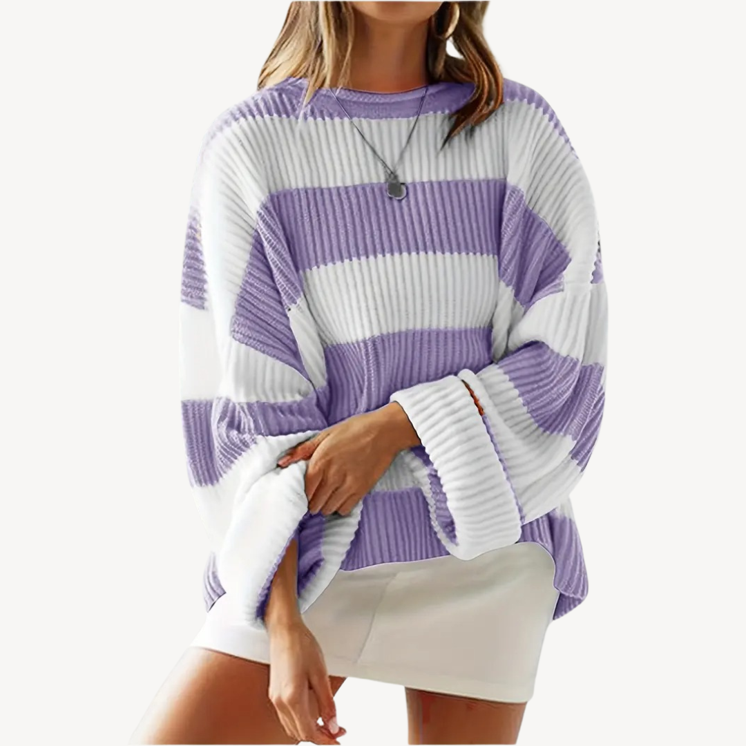 Elarova | Gestreifter Oversize-Pullover für Damen