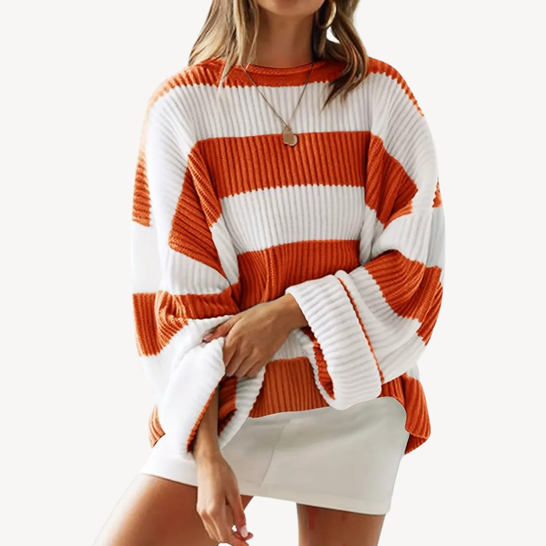Elarova | Gestreifter Oversize-Pullover für Damen