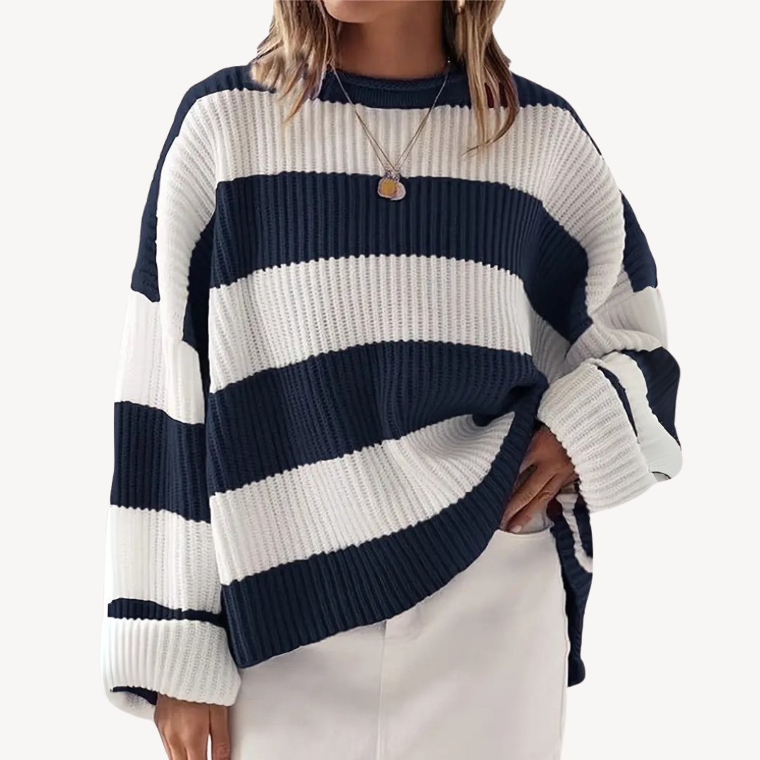 Elarova | Gestreifter Oversize-Pullover für Damen