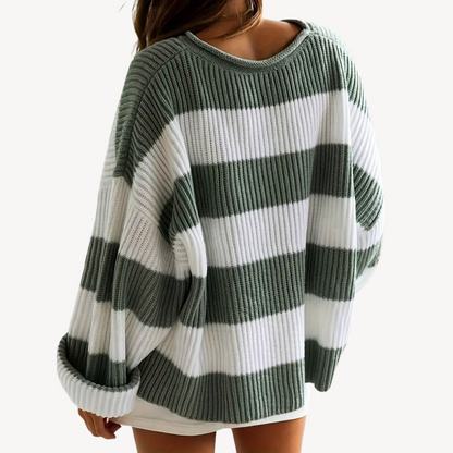 Elarova | Gestreifter Oversize-Pullover für Damen
