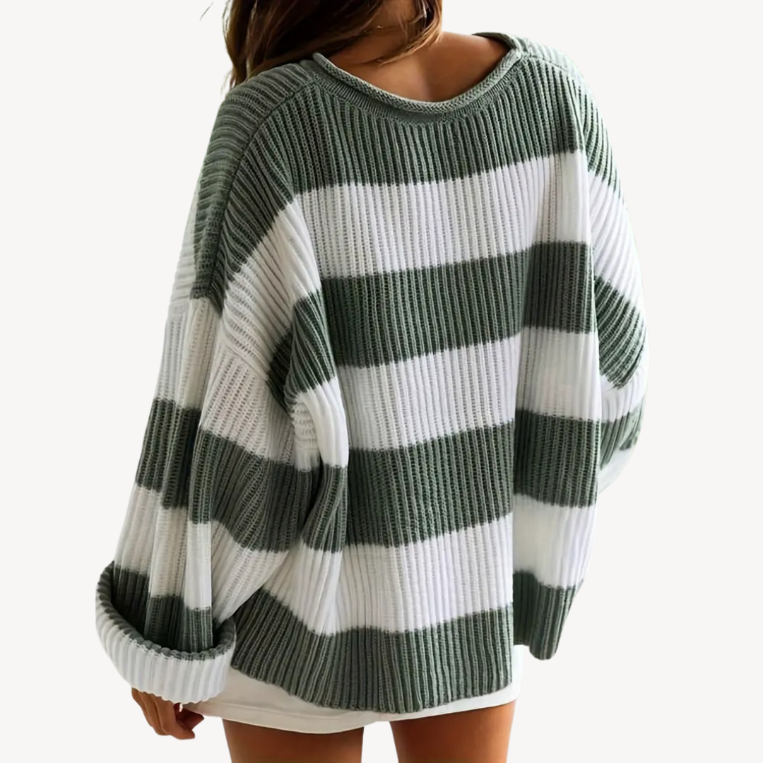 Elarova | Gestreifter Oversize-Pullover für Damen
