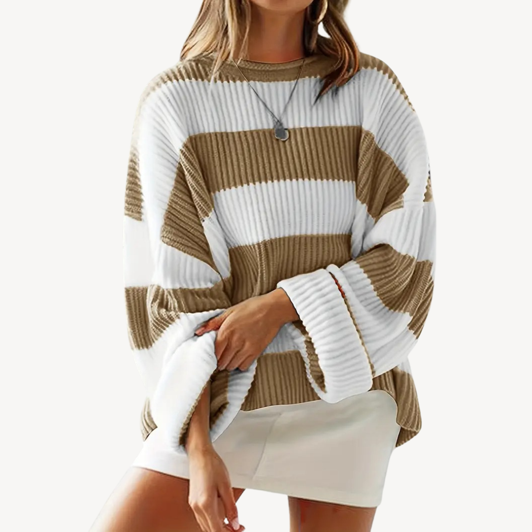 Elarova | Gestreifter Oversize-Pullover für Damen