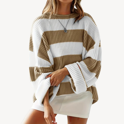 Elarova | Gestreifter Oversize-Pullover für Damen