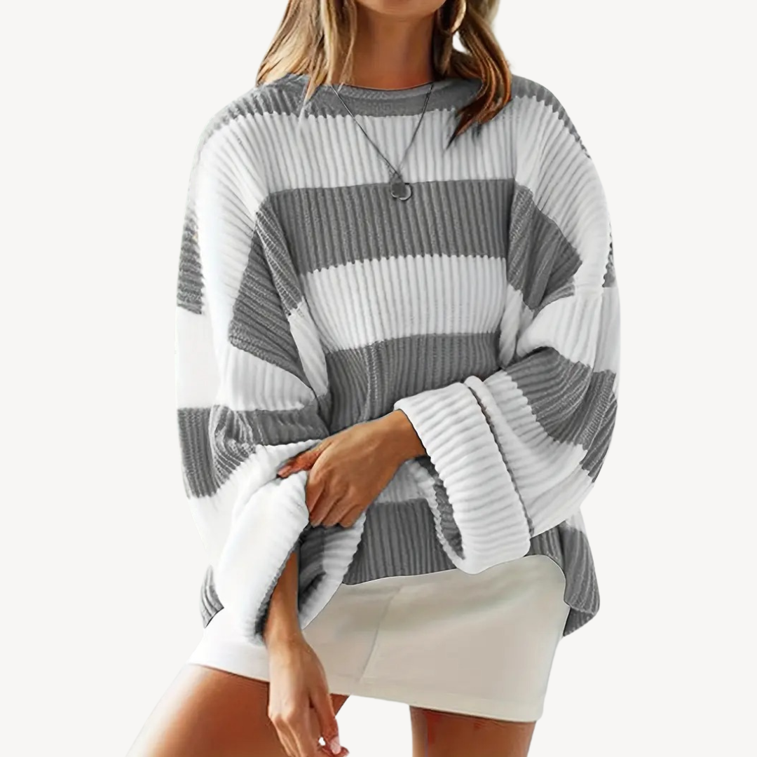 Elarova | Gestreifter Oversize-Pullover für Damen