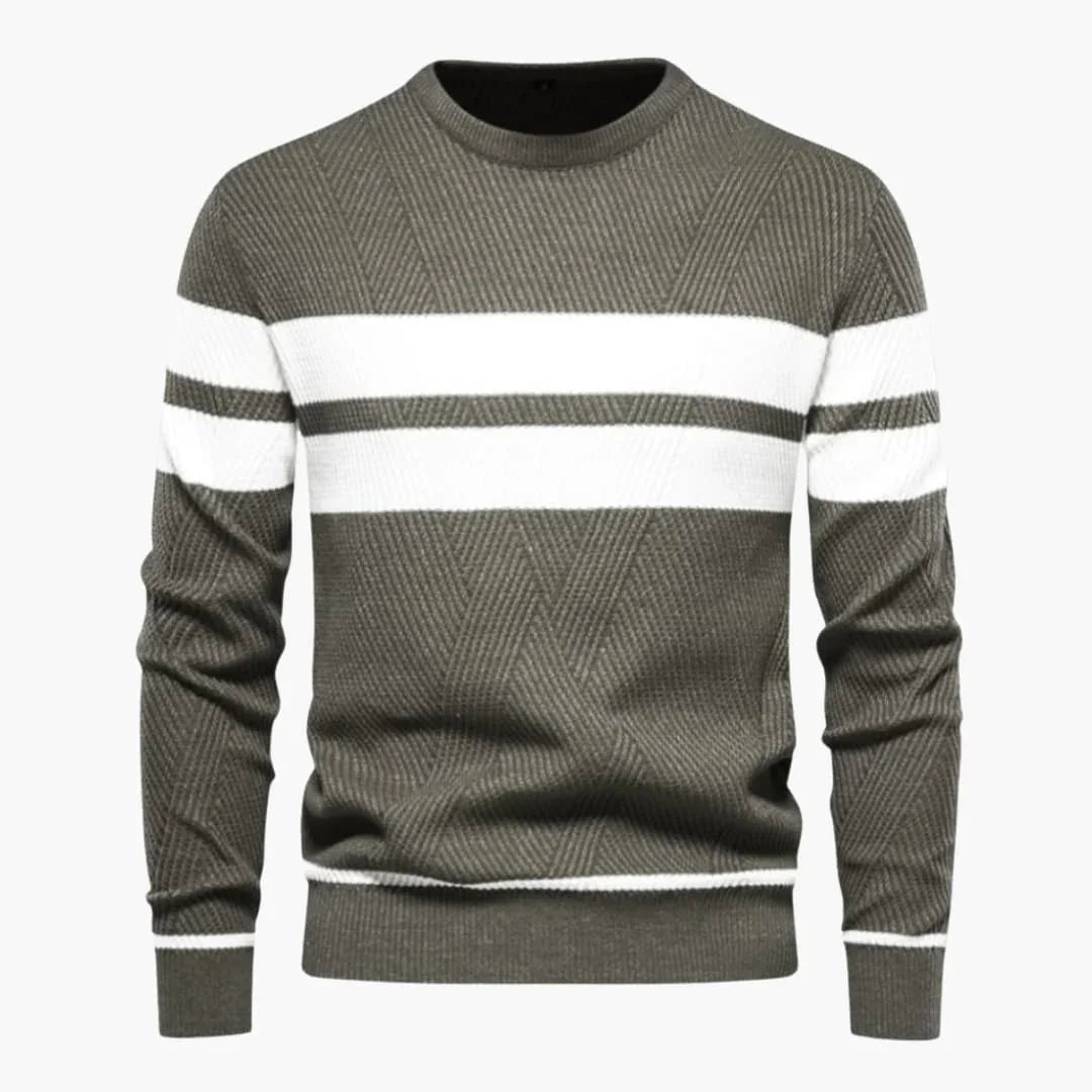 Elarova | Gestreifter Pullover für Herren