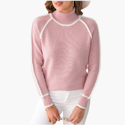 Elarova | Gestreifter Rollkragenpullover für Damen