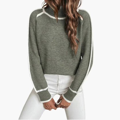 Elarova | Gestreifter Rollkragenpullover für Damen