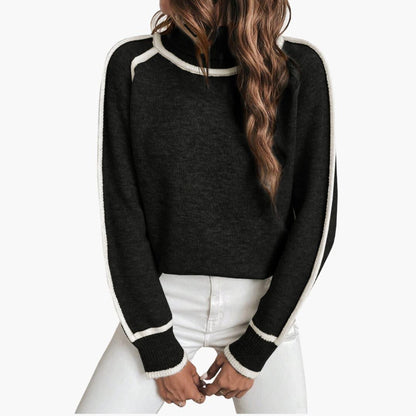 Elarova | Gestreifter Rollkragenpullover für Damen