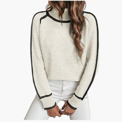 Elarova | Gestreifter Rollkragenpullover für Damen