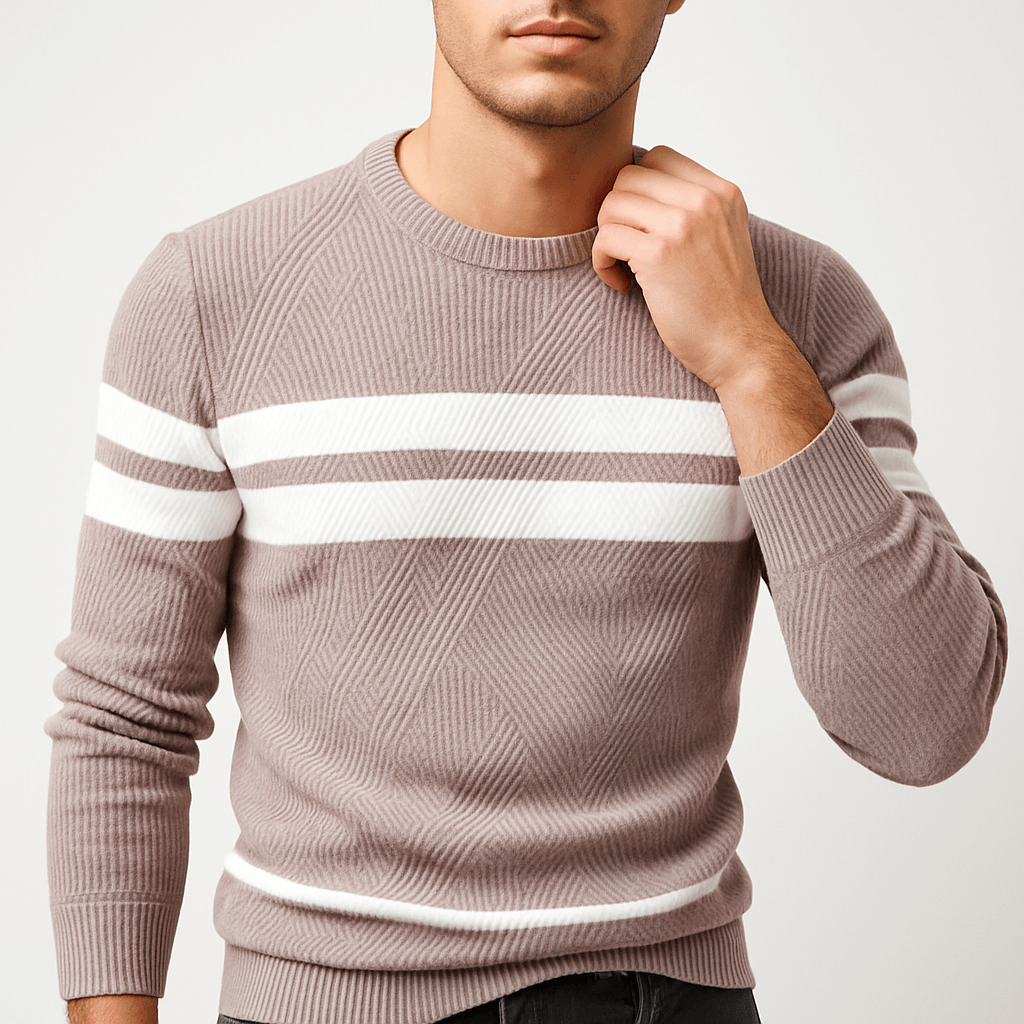 Elarova | Gestreifter Strickpullover