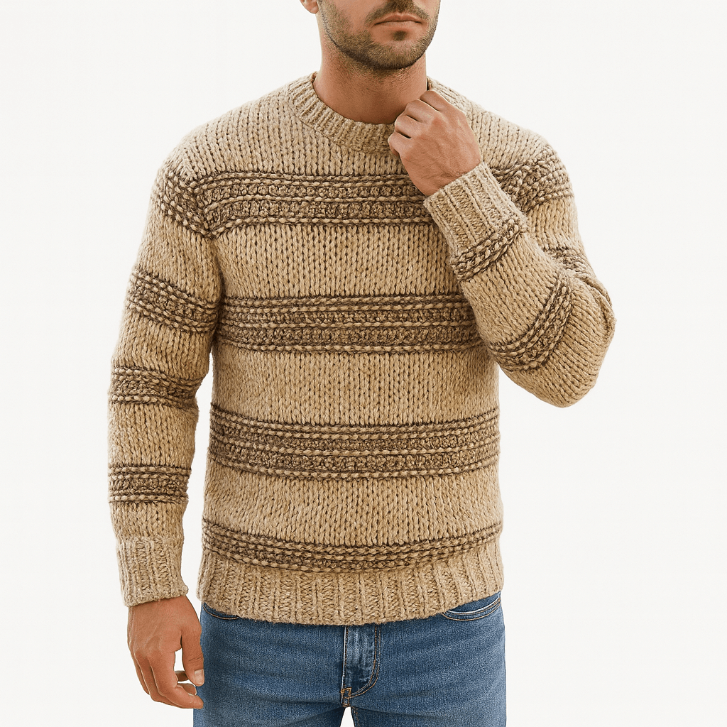 Elarova | Gestreifter Strickpullover