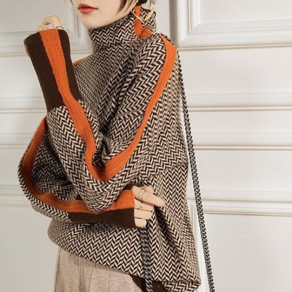 Elarova | Gestreifter Winterpullover