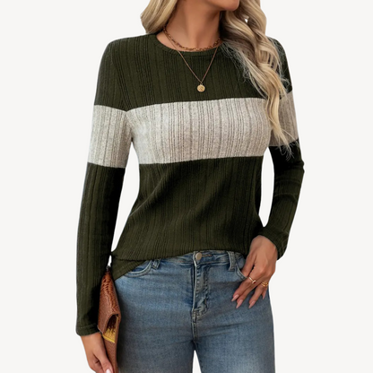 Elarova | Gestreiftes Langarm-Top für Damen