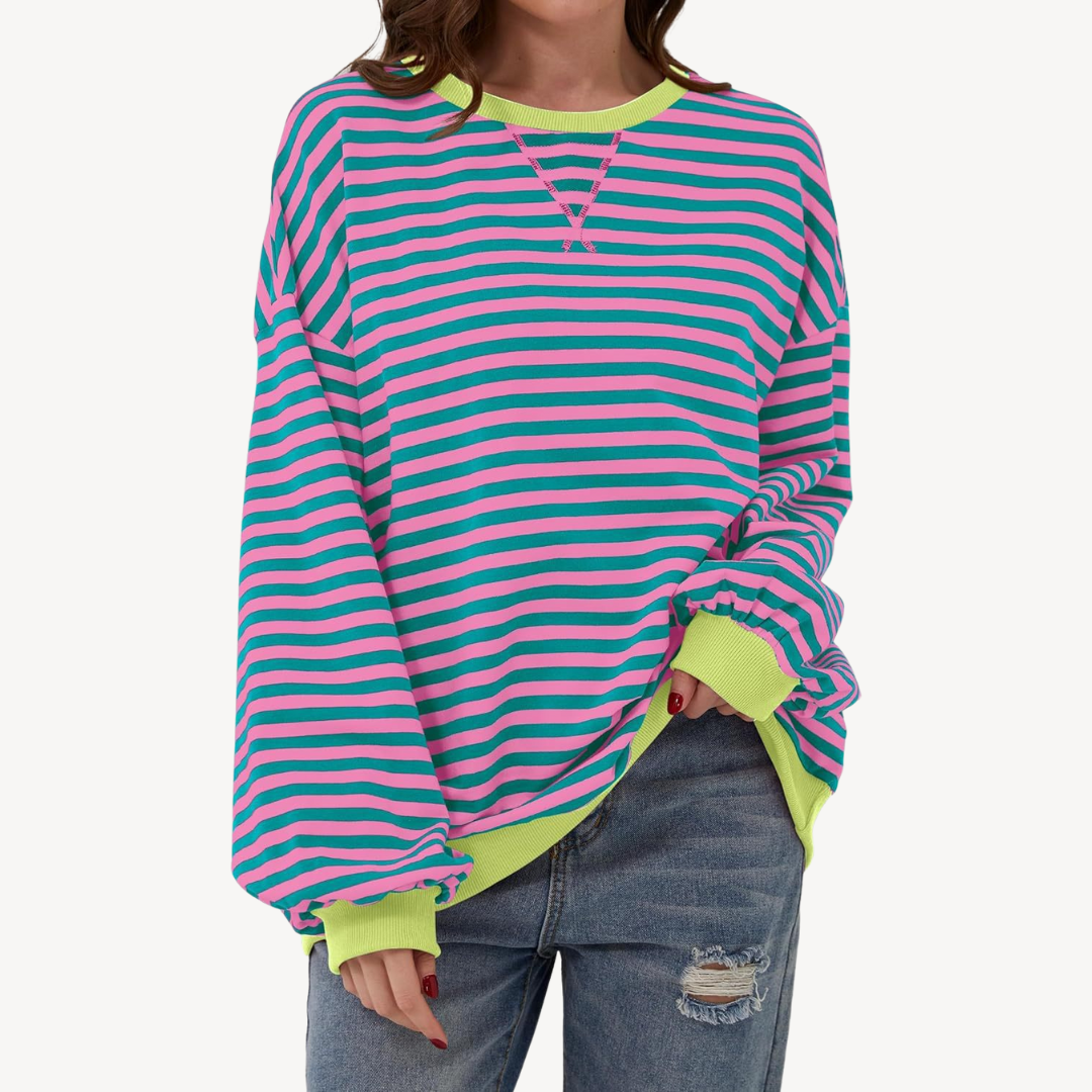 Elarova | Gestreiftes Langarm-Top für Damen