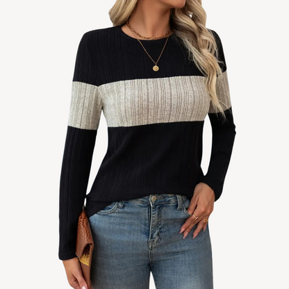 Elarova | Gestreiftes Langarm-Top für Damen