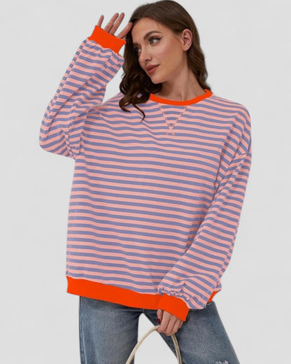 Elarova | Gestreiftes Oversize-Sweatshirt für Damen