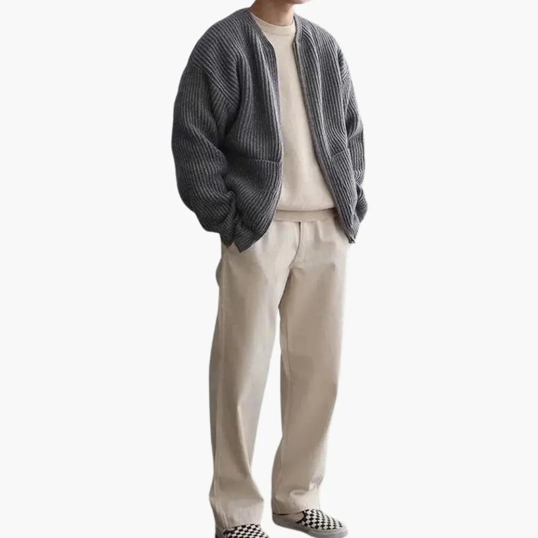 Elarova | Gestrickte Strickjacke für Herren