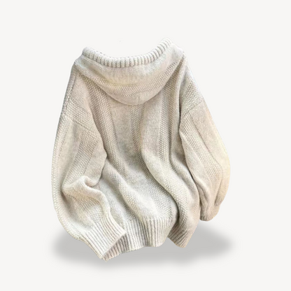 Elarova | Gestrickter Hoodie-Pullover für Damen