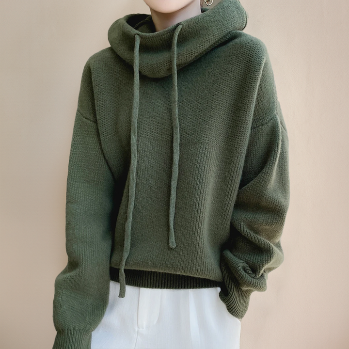 Elarova | Gestrickter Kapuzenpullover
