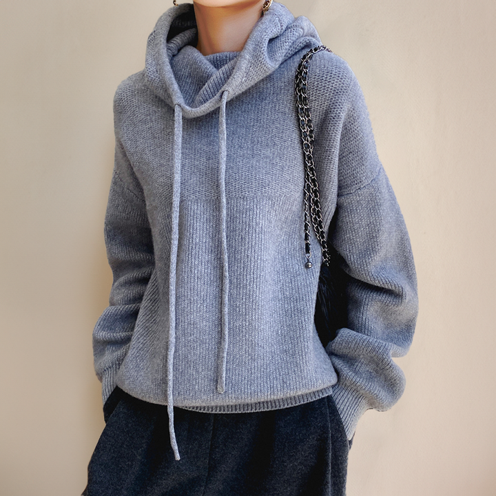 Elarova | Gestrickter Kapuzenpullover