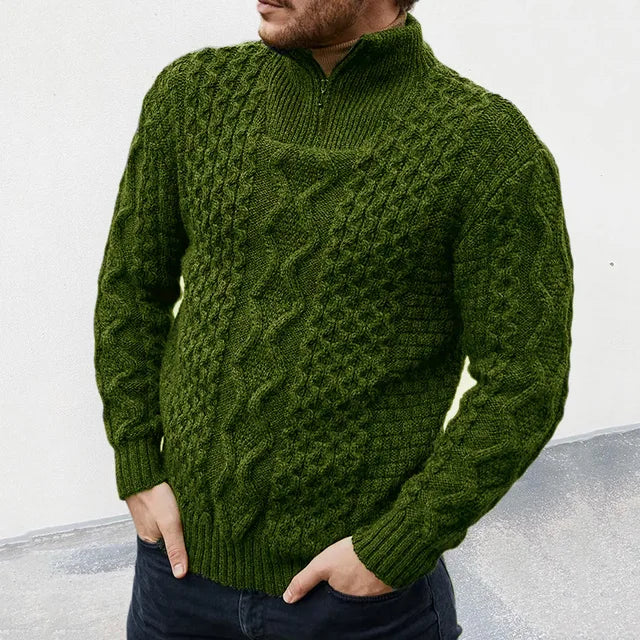 Elarova | Gestrickter Rollkragenpullover für Herren