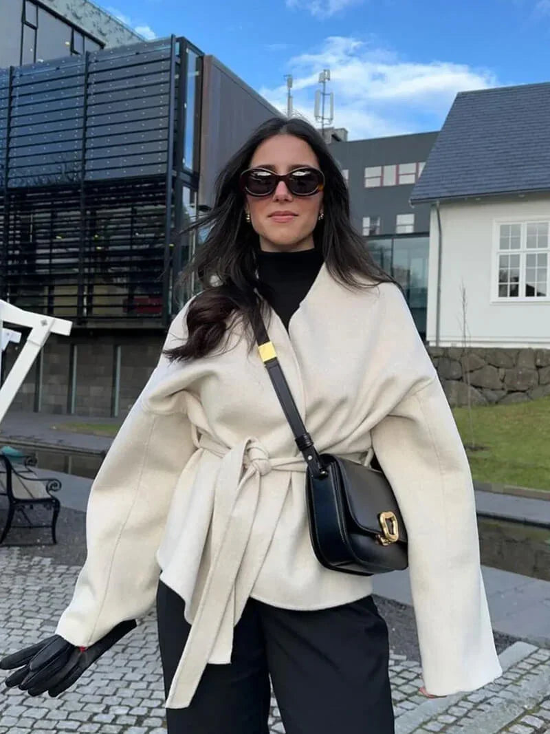 Elarova | Gestrickter Wickelcardigan für Damen