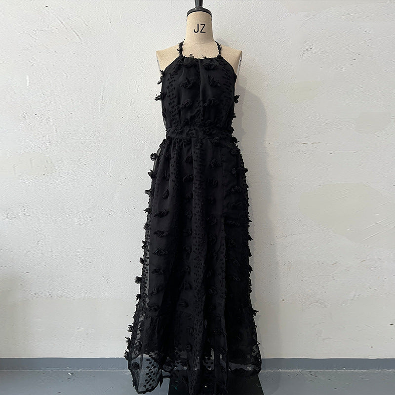 Elarova Gestricktes Trägerkleid ohne Rücken