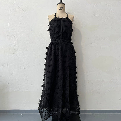 Elarova Gestricktes Trägerkleid ohne Rücken