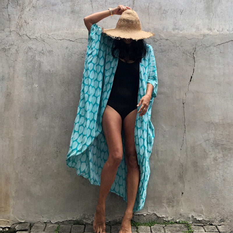 Elarova | Glamouröse Sonnenschutz Resort Strandkleid Cover Up