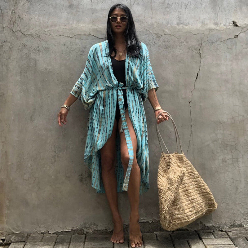 Elarova | Glamouröse Sonnenschutz Resort Strandkleid Cover Up