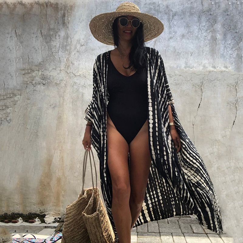 Elarova | Glamouröse Sonnenschutz Resort Strandkleid Cover Up