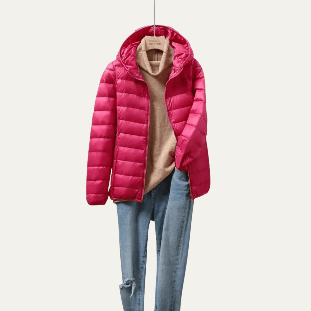 Elarova | Glänzende, ultraleichte Damen-Steppjacke