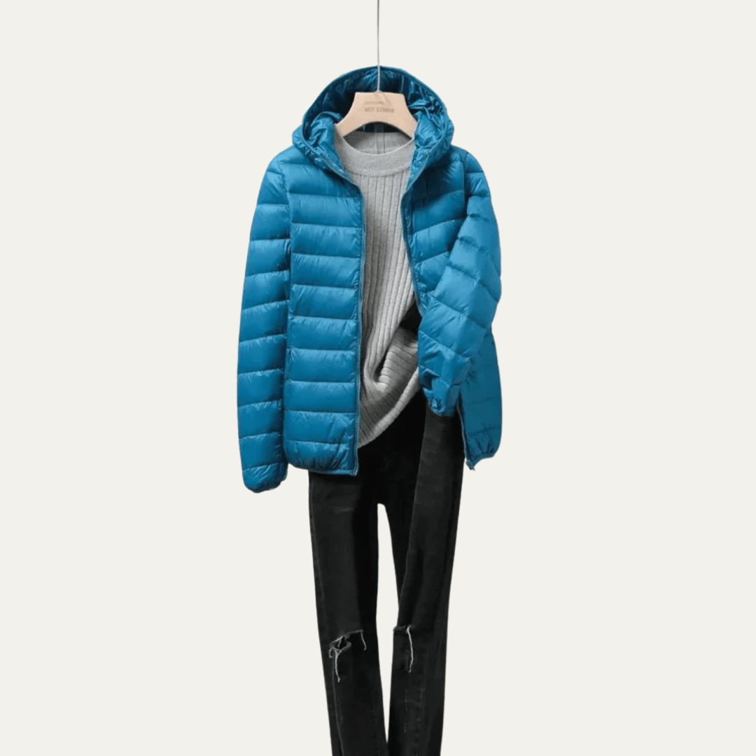 Elarova | Glänzende, ultraleichte Damen-Steppjacke