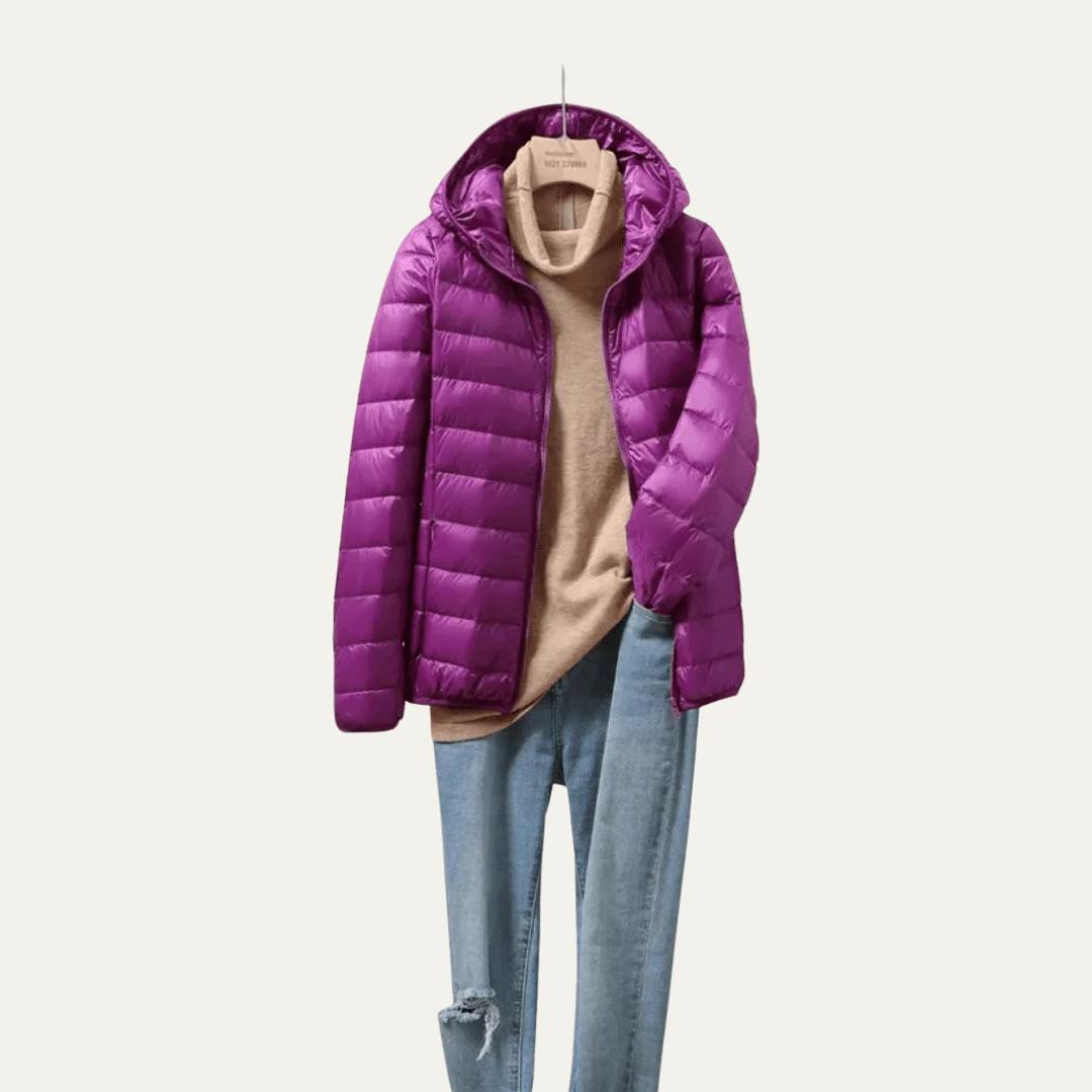 Elarova | Glänzende, ultraleichte Damen-Steppjacke