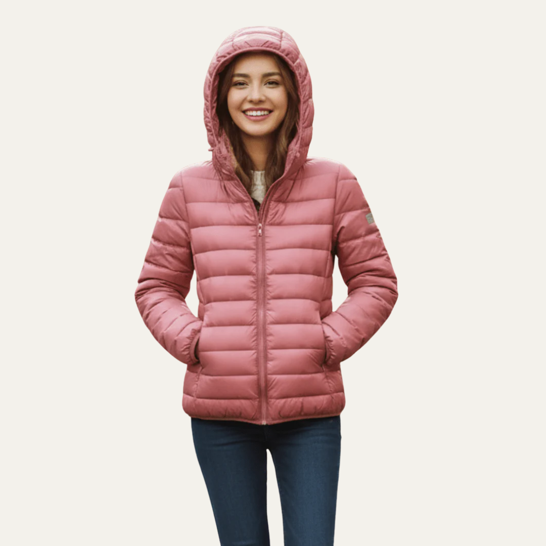 Elarova | Glänzende, ultraleichte Damen-Steppjacke