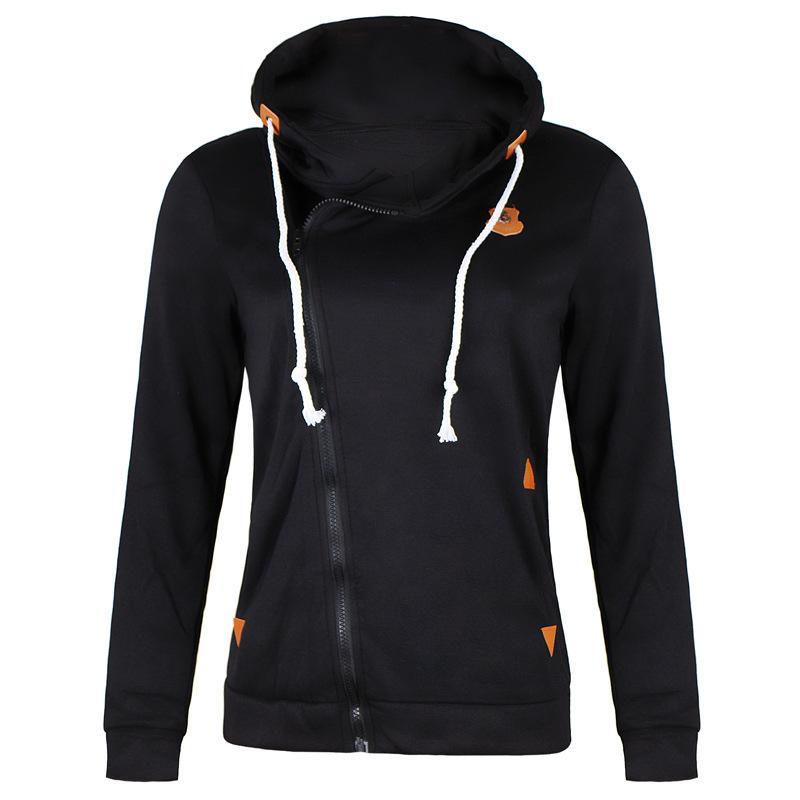Elarova | Größe Reißverschluss Taschen mit Kordelzug Hoodie